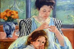 768 Young Mother Sewing - Mary Cassatt 1900 - American Wing New York Metropolitan Museum of Art.jpg